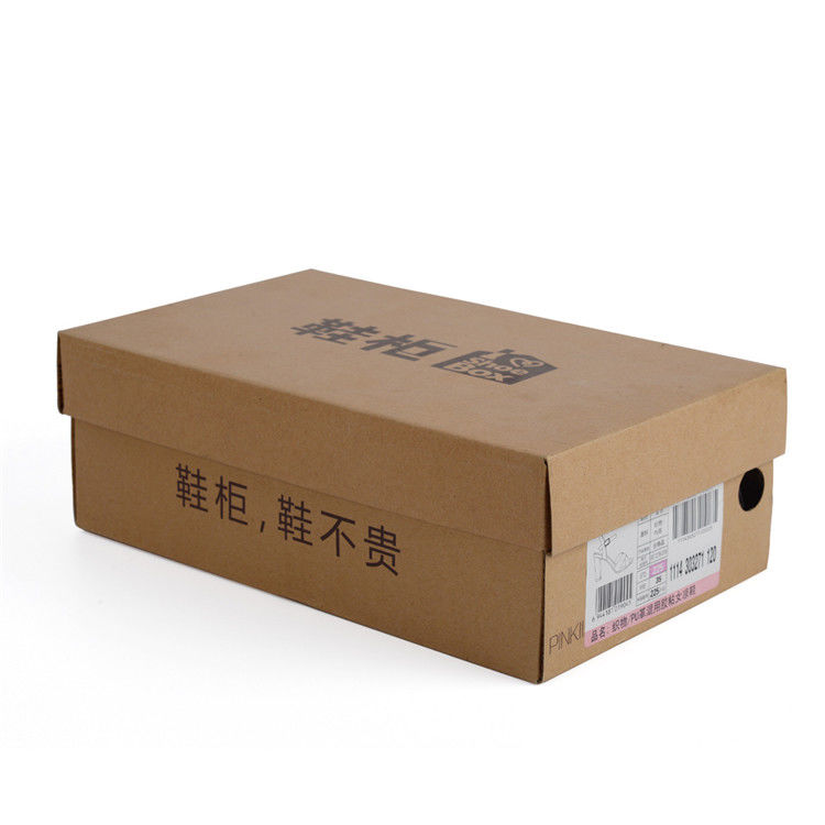 Recycle Corrugated Packaging Box , Brown Cardboard Boxes For Packing Shoes