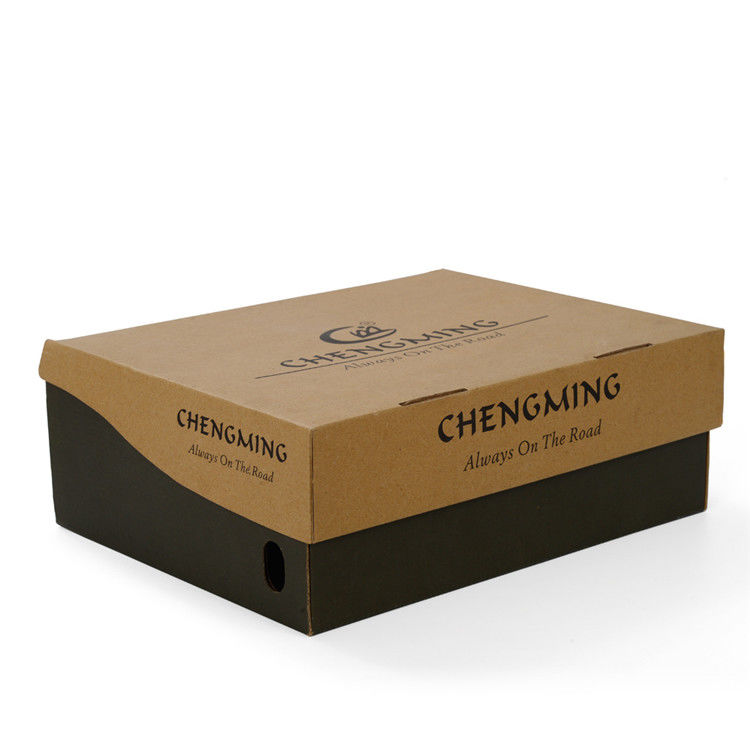 Empty Carton Corrugated Packaging Box For Shoe , Corrugated Cardboard Boxes