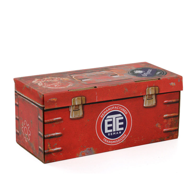 Retro Corrugated Packaging Box / Cardboard Boxes Full Color Printing