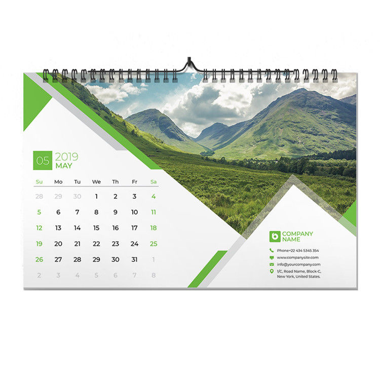 Monthly Print On Demand Wall Calendar Customized Size For Advertising
