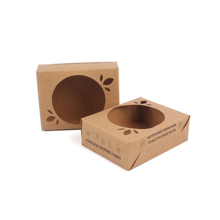 Eco Friendly Die Cut Kraft Paper Soap Box With Custom Printed Logo