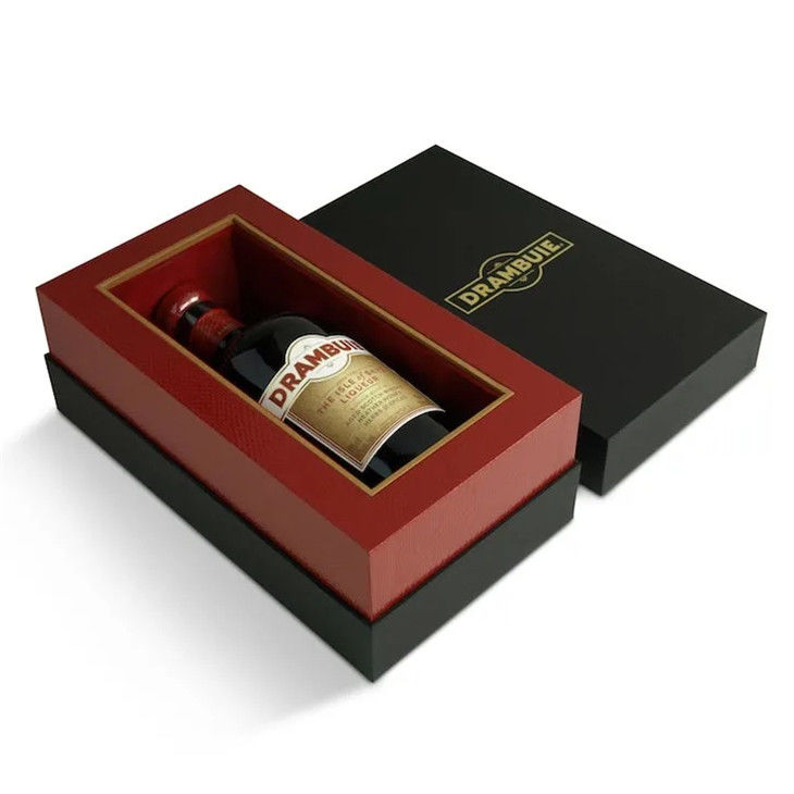 Custom Premium Rigid Cardboard Clamshell Wine Box With EVA Foam Insert