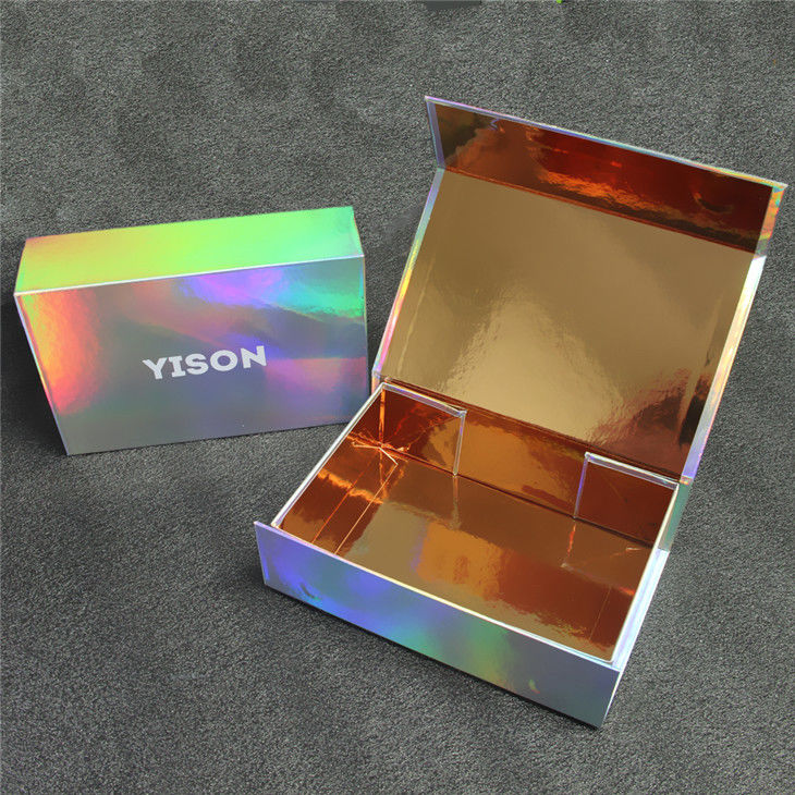 Custom Color Printed Iridescent Holographic Box For Gift Packaging