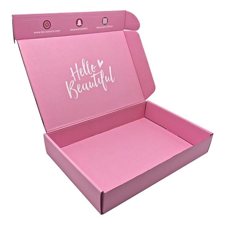 Custom Corrugated Packaging Box / Matt Pink Shipping Subscription Box