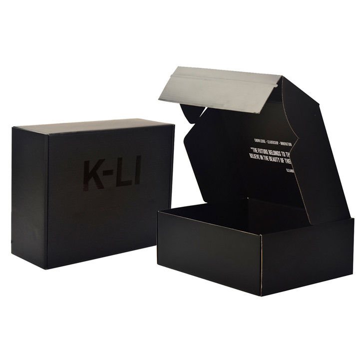 Custom Black Tear Strip Cardboard Packaging Mailer Shipping Box