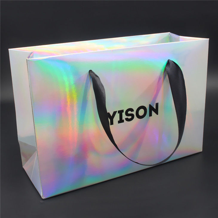 Luxury Custom Printed Popular Shopping Gift Holographic Paper Bag