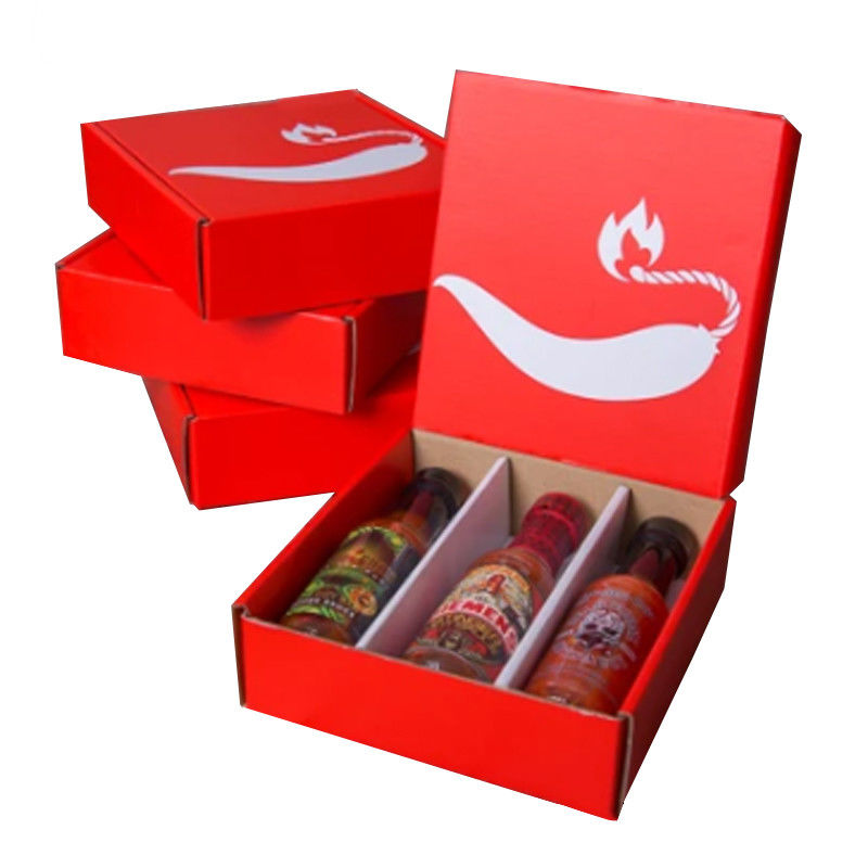 Custom Logo Printing Paper Empty Hot Sauce Packaging Box