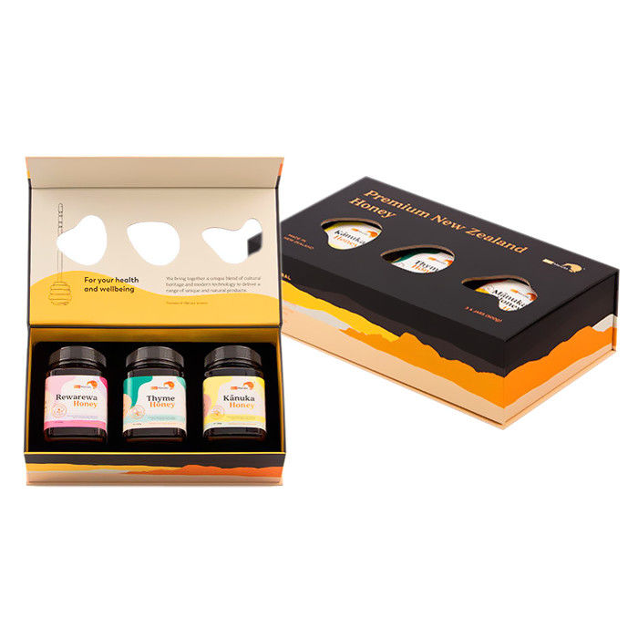 Custom Logo Printing Cardboard Honey Bottle Jar Packaging Gift Box