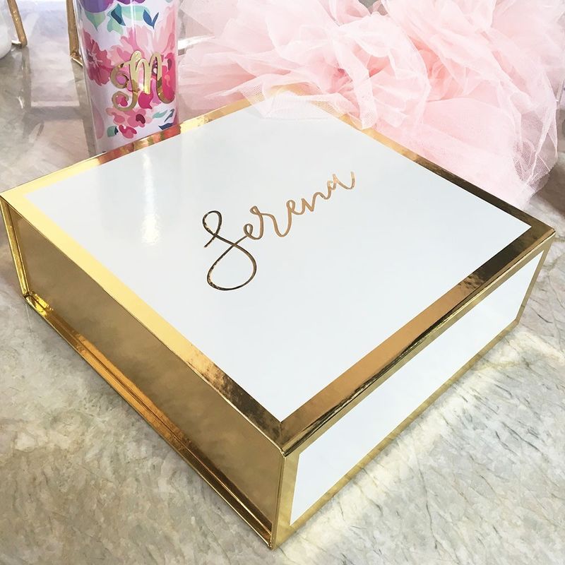 Custom Printed Rose Gold Bridal Bridesmaid Proposal Gift Box Will You Be My Bridesmaid Boxes