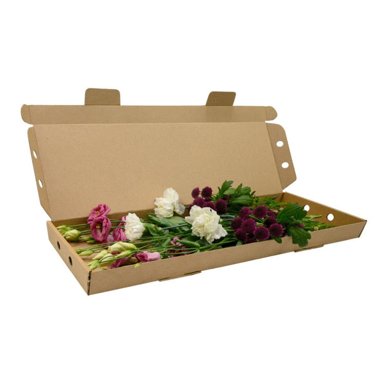 Custom Logo Printing Paper Letter Flower Packaging Shipping Boxes For Roses
