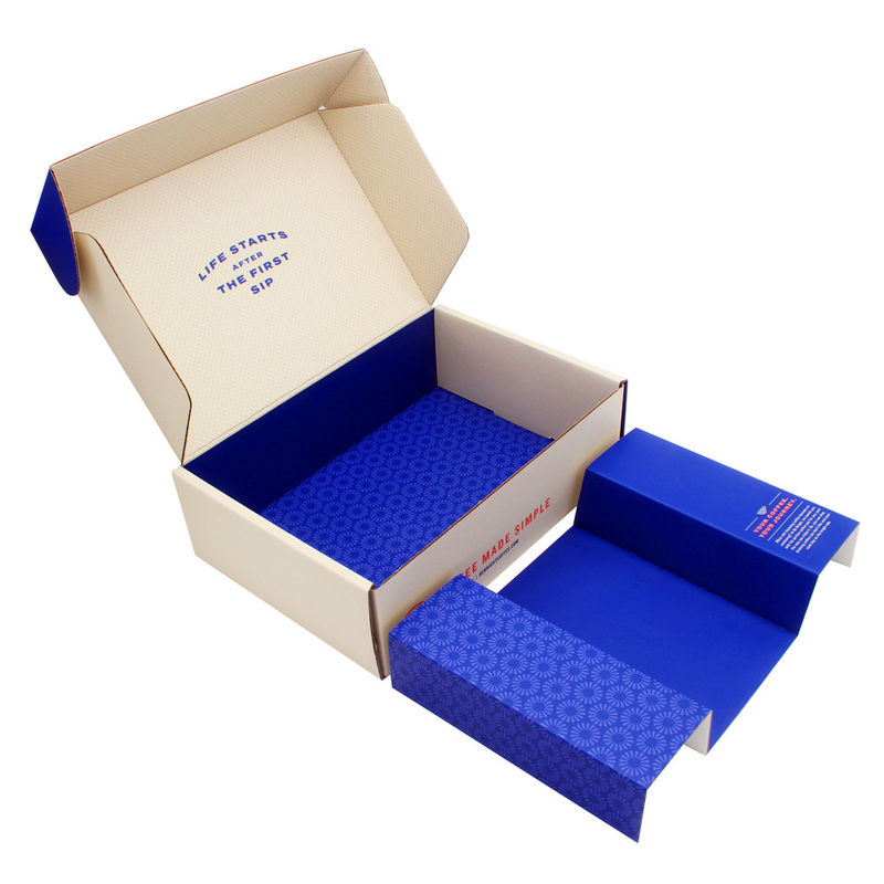 Custom Eco Friendly Skin Care Products Packing Shipping Box With Corrugated Insert