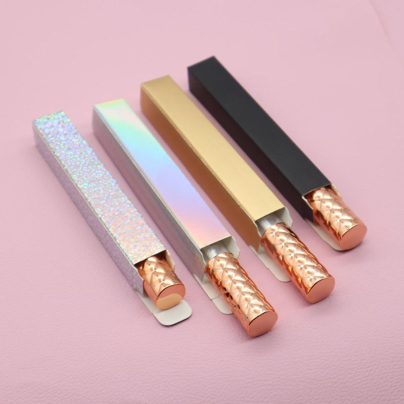 Custom Logo Printing Pink Gold Holographic Lip Gloss Lipgloss Tube Packaging Box