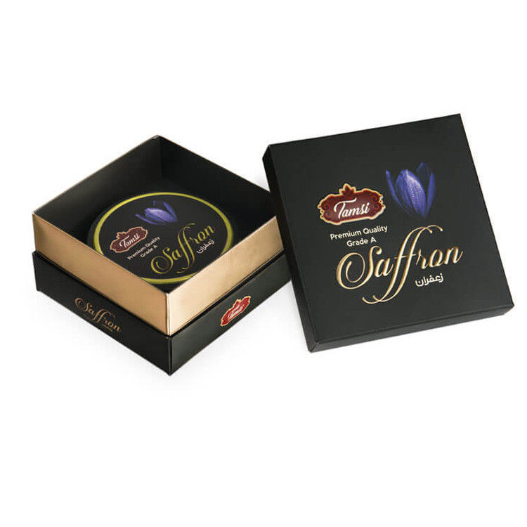 Custom Logo Printing Paper Saffron Bottle Packaging Zafran Saffron Packing Box