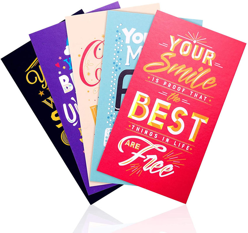 Custom Printed Paper Blank Greeting Motivational Quote Cards