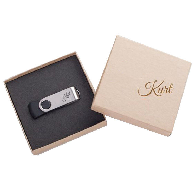 Custom Logo Printing Empty Cardboard Usb Flash Drive Presentation Box