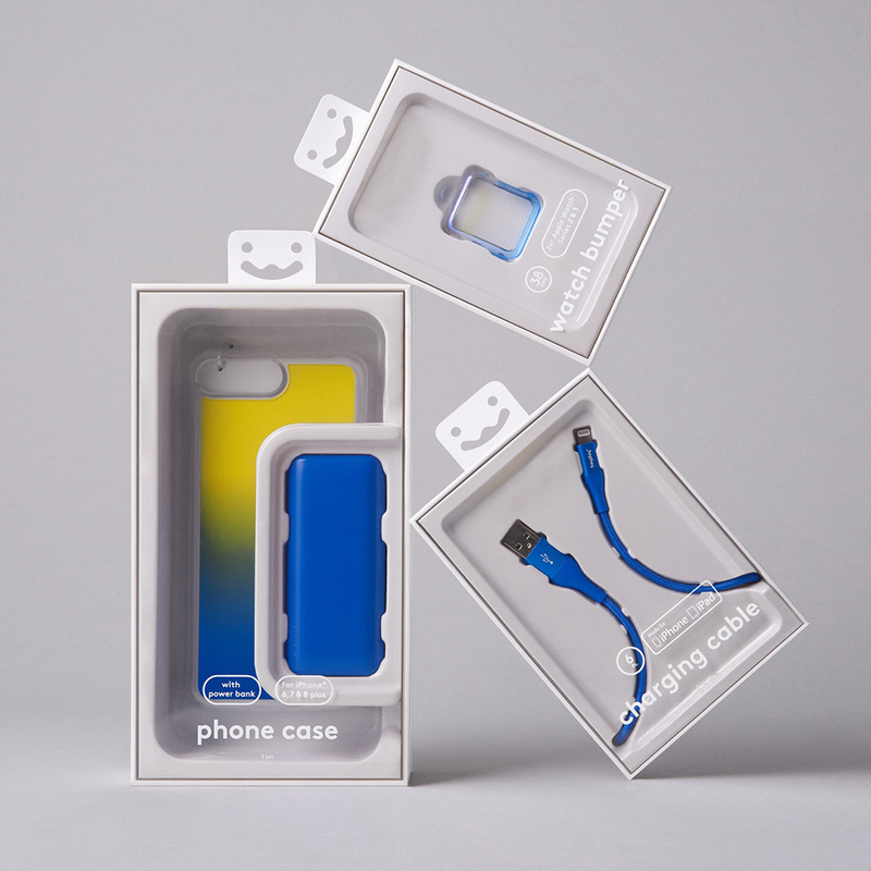 Custom Printed Electric Earphone Cell Phone Charging Cable Packaging Boxes