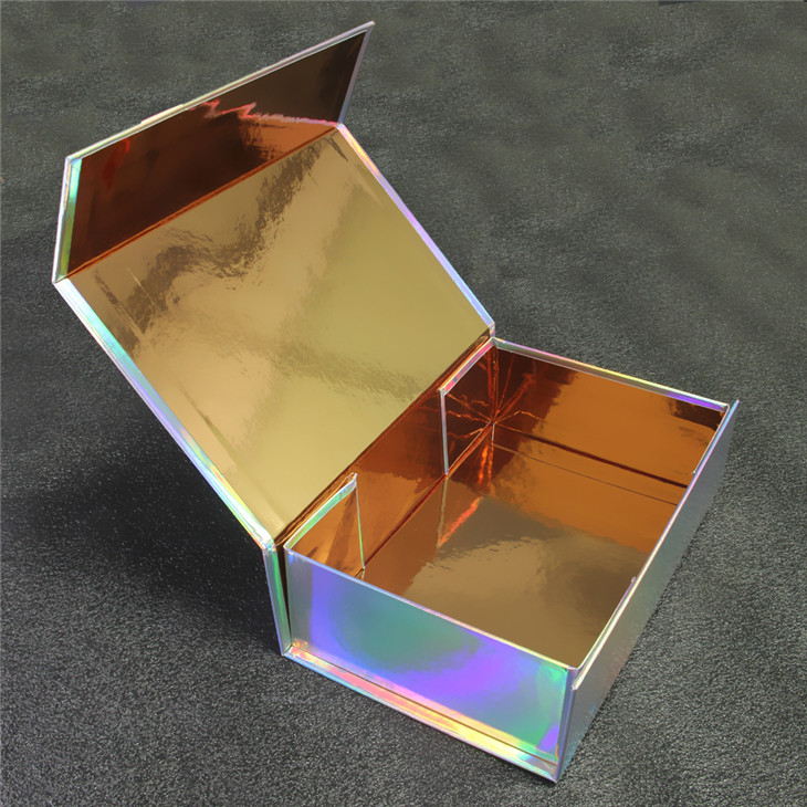Custom Color Printed Iridescent Holographic Box For Gift ...